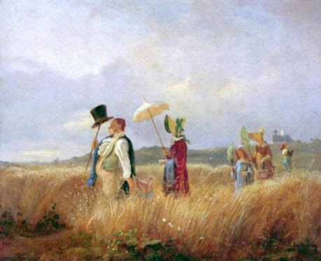 The Sunday Walk by Carl Spitzweg